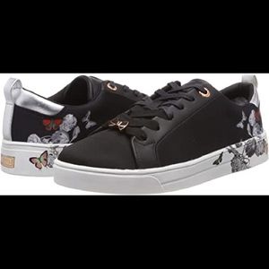 ted baker black butterfly tennis shoes
